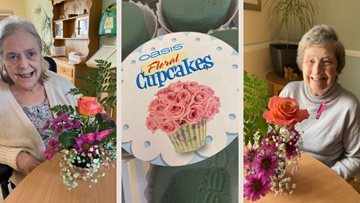 Oldbury care home Residents enjoy flower arranging session